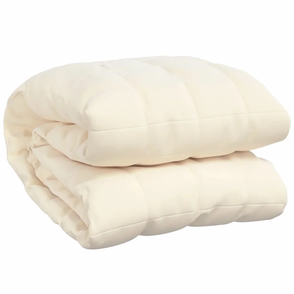INLIFE Manta ponderada color crema claro 122 x 183 cm 5 kg tejido casa y jardín, ropa (5,39 kg)