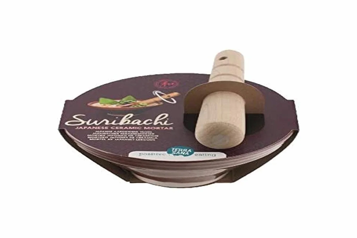 Mortero Japones Terrasana Suribachi & Surikogi 18 Cm 150 ml