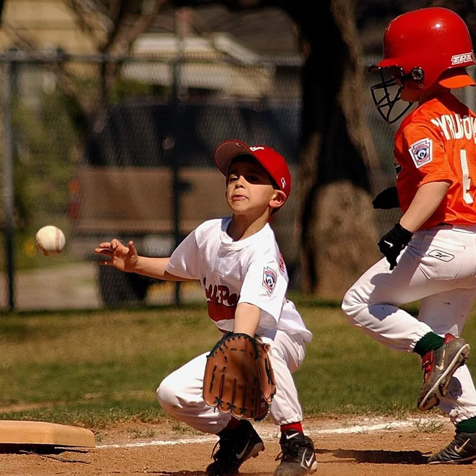POFET Guante de béisbol 11,5 Pulgadas, Cuero de PU, Ajustable, Mano Izquierda, Tiro a Mano Derecha