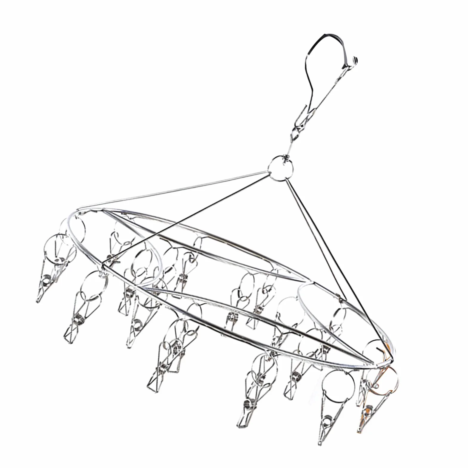 Perchero para Ropa, Perchero para Secar Ropa De Acero Inoxidable, Perchas para Ropa Interior con Clips, Perchero para Secar Calcetines, Sujetadores, Toallas(01)