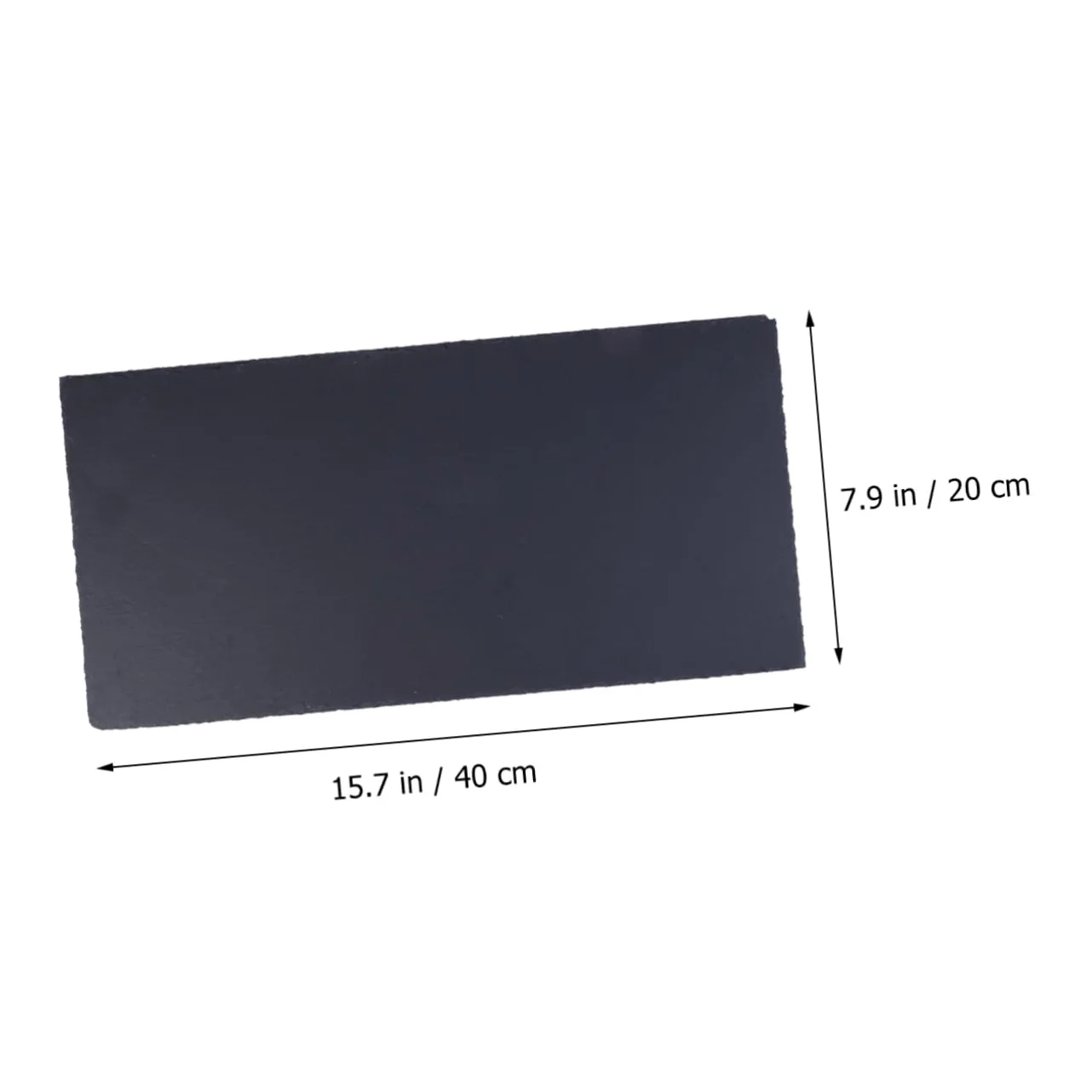 TOPBATHY Plato Rectangular de Piedra Natural 40x20cm para Servir | Bandeja para Fruta y Sushi, Formato Largo, Almacenamiento Sencillo, Acabado Atractivo