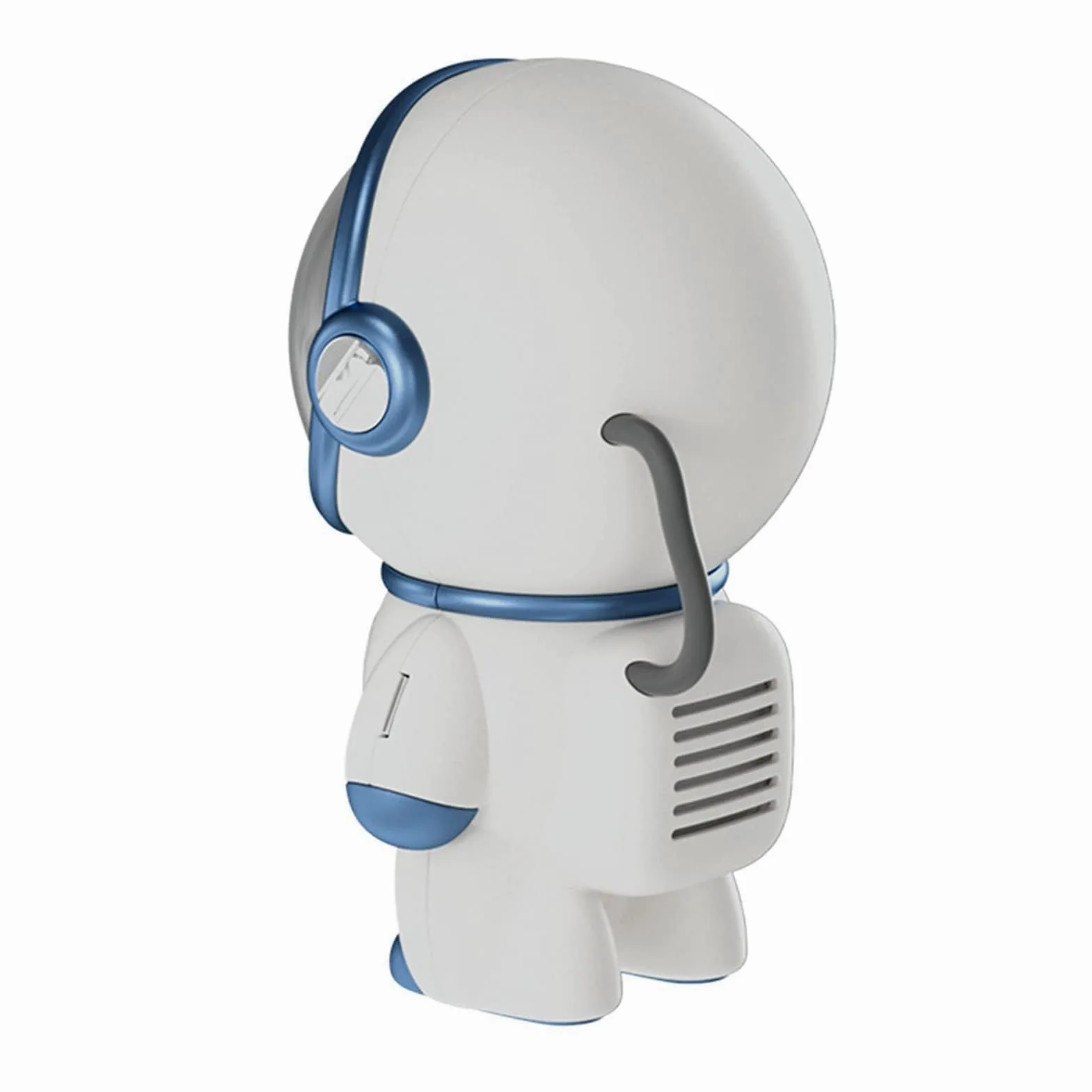 Astronauta Reloj Despertador con Luz Nocturna y Altavoz de Voz Inteligente AI, Minimalista para Hombre Espacial (White)