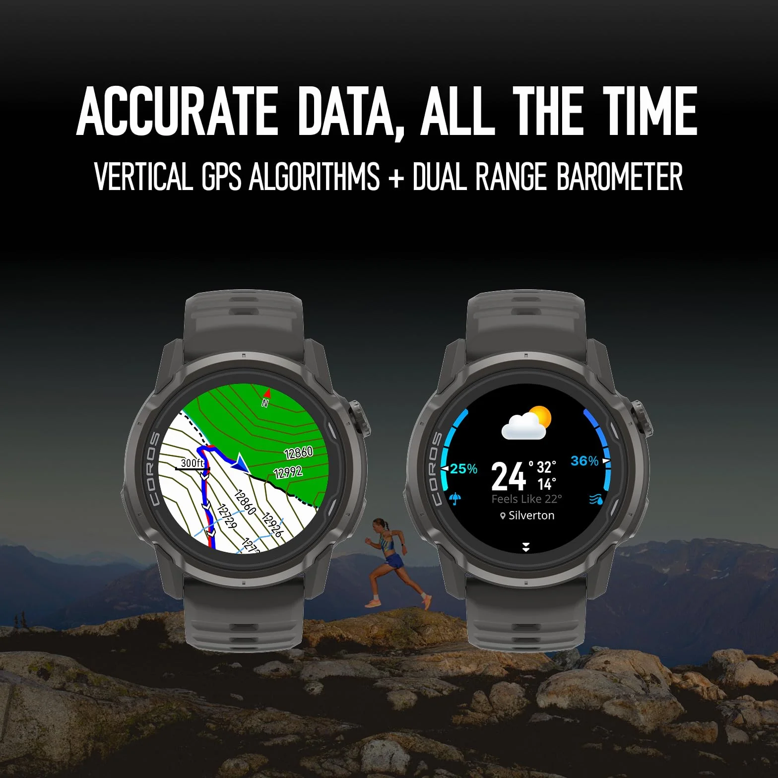 COROS Apex 4 46mm Reloj GPS con Pantalla Táctil MIP de 1.3", Mapas Globales con Navegación por Pasos, Batería de 41 Días, Llamadas sin Manos, Negro