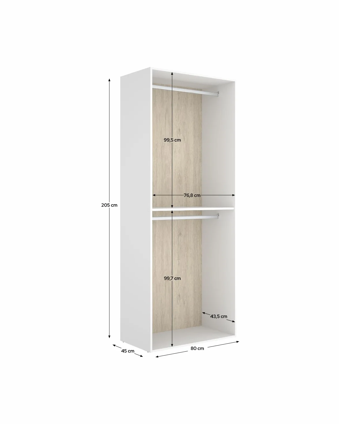 DEKIT Grupo RIMOBEL-Armario-VESTIDOR con Trasera Reversible