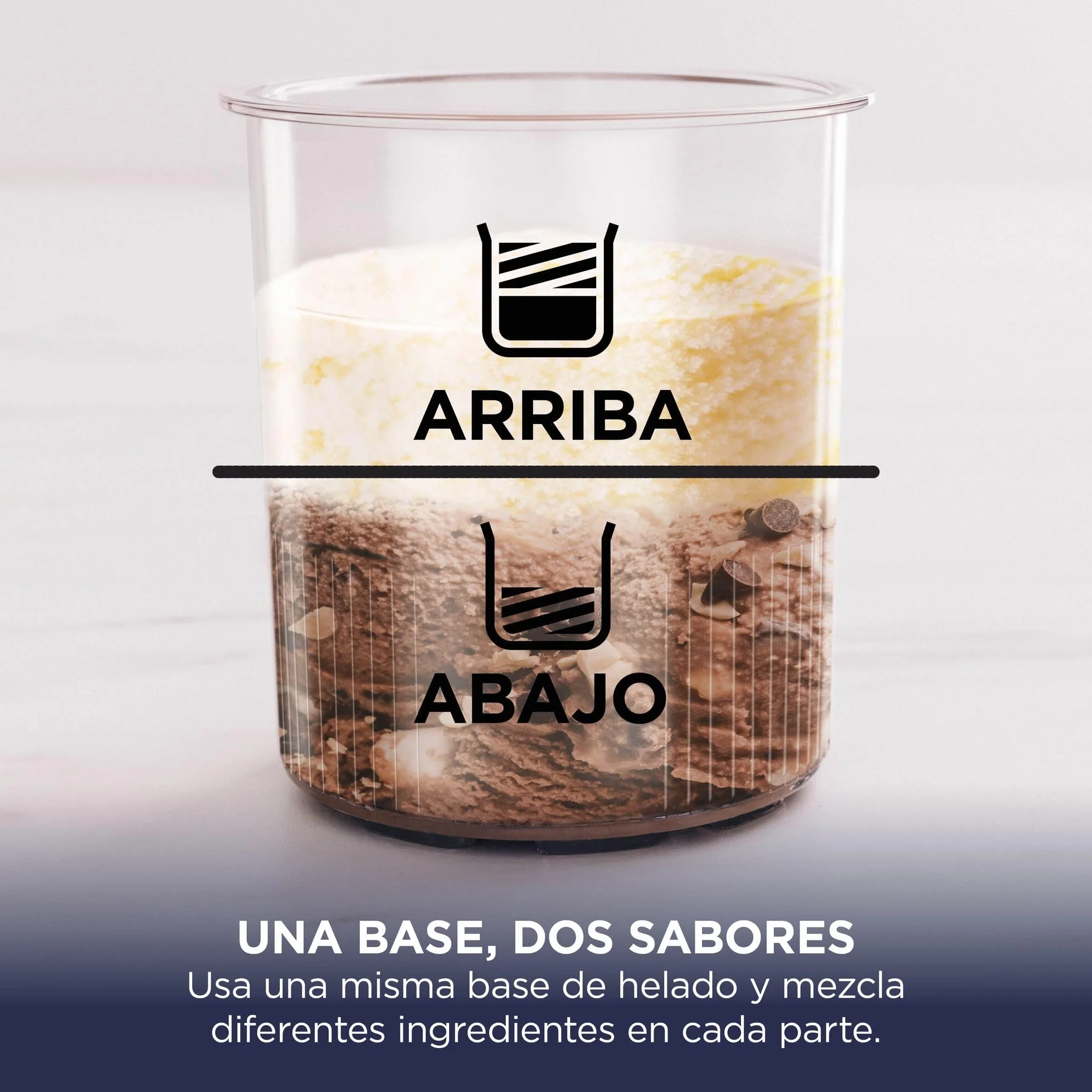 Ninja CREAMi Deluxe Heladera multifunción con 2 tarrinas, 10 programas, prepara Helado, Gelato, Sorbete, Yogur congelado, Batido, Granizado y más, opción de 2 sabores en 1, piedra dorada, NC502EUSTGD