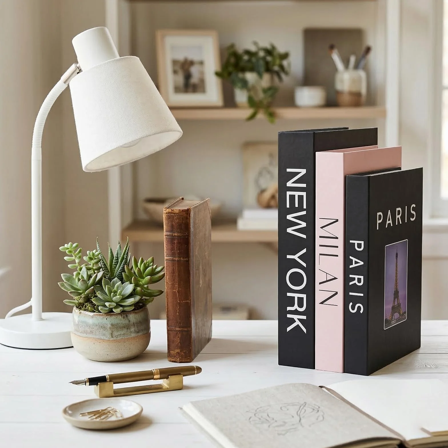 3 Piezas Libros Decorativos de Interiores, Libros Falsos Decorativos, Caja Libro Decoración de Exhibición Plegables y Apilados para Decoración del Hogar