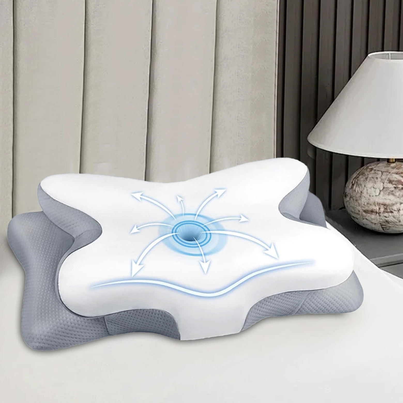 Almohadas viscoelásticas para dormir Cojín cervical de rebote lento de cama | Almohada Viscoelástica Para Cama Para Mujeres, Hombres, Adolescentes, Adultos, Hotel, Viaje, Sofá