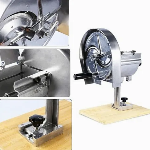 Cortador manual de verduras, cortador de acero inoxidable de grosor ajustable para una preparación rápida y uniforme de alimentos