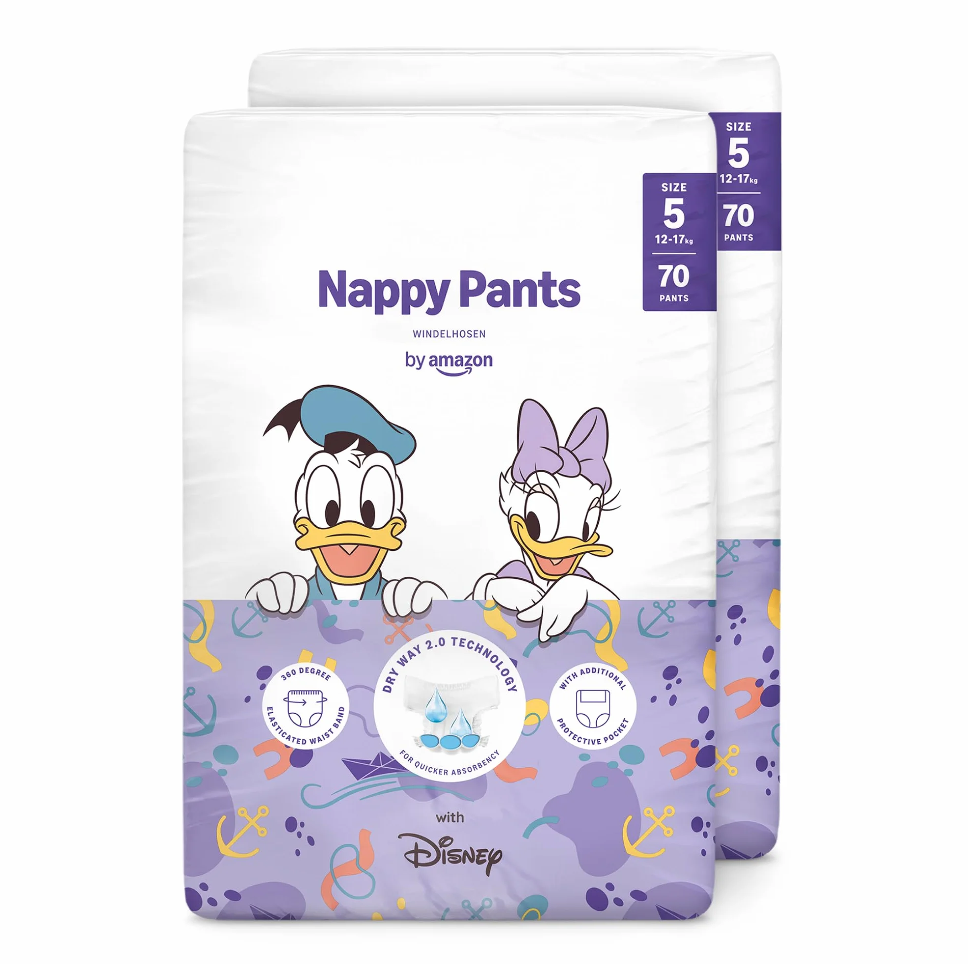 Disney Pañales de Aprendizaje Talla 5 (12-17 kg) 140 Unidades Blanco