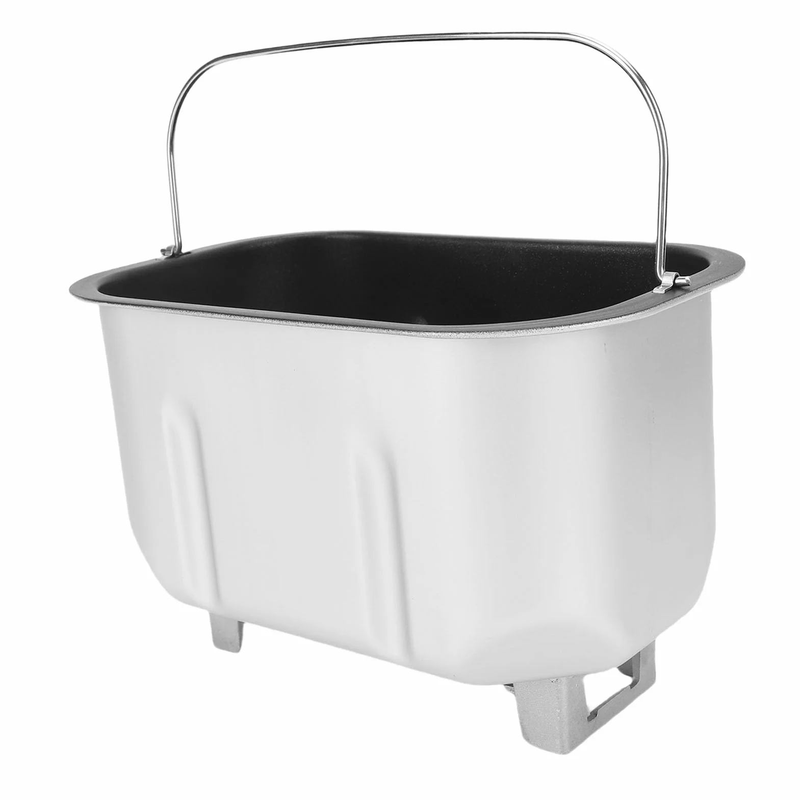 Cosiki Máquina para Hacer Pan de Tamaño Familiar, Máquina para Hacer Pan de Acero Inoxidable con Revestimiento Antiadherente, con Cubo para Mezclar Doble y Paletas para Mezclar para el Hogar, Cocina,