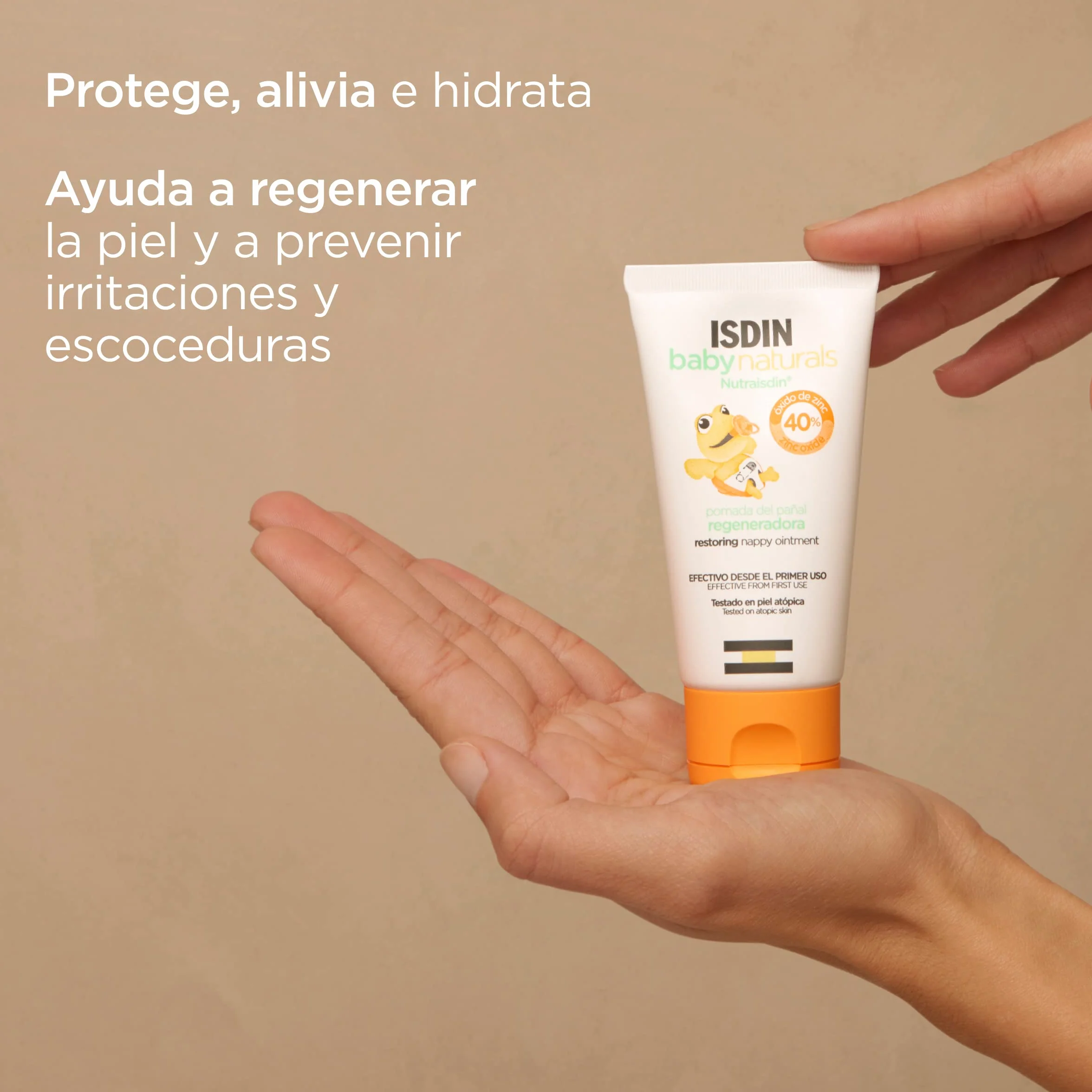 ISDIN Nutraisdin Baby Naturals Pomada del Pañal Regeneradora, Crema con 40% Zinc