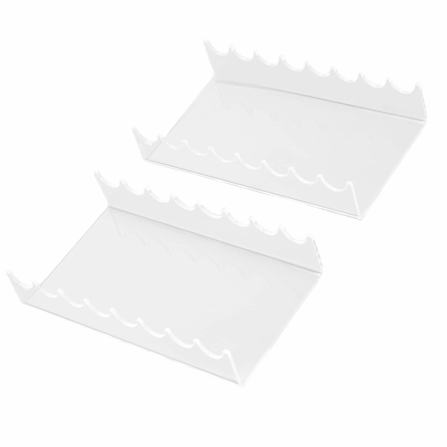 Porta Brochas de Maquillaje 2 Piezas, Organizador Horizontal Acrílico Transparente para Brochas de Maquillaje Pinceles de Pintura, Soporte de Secado y Almacenamiento Acces