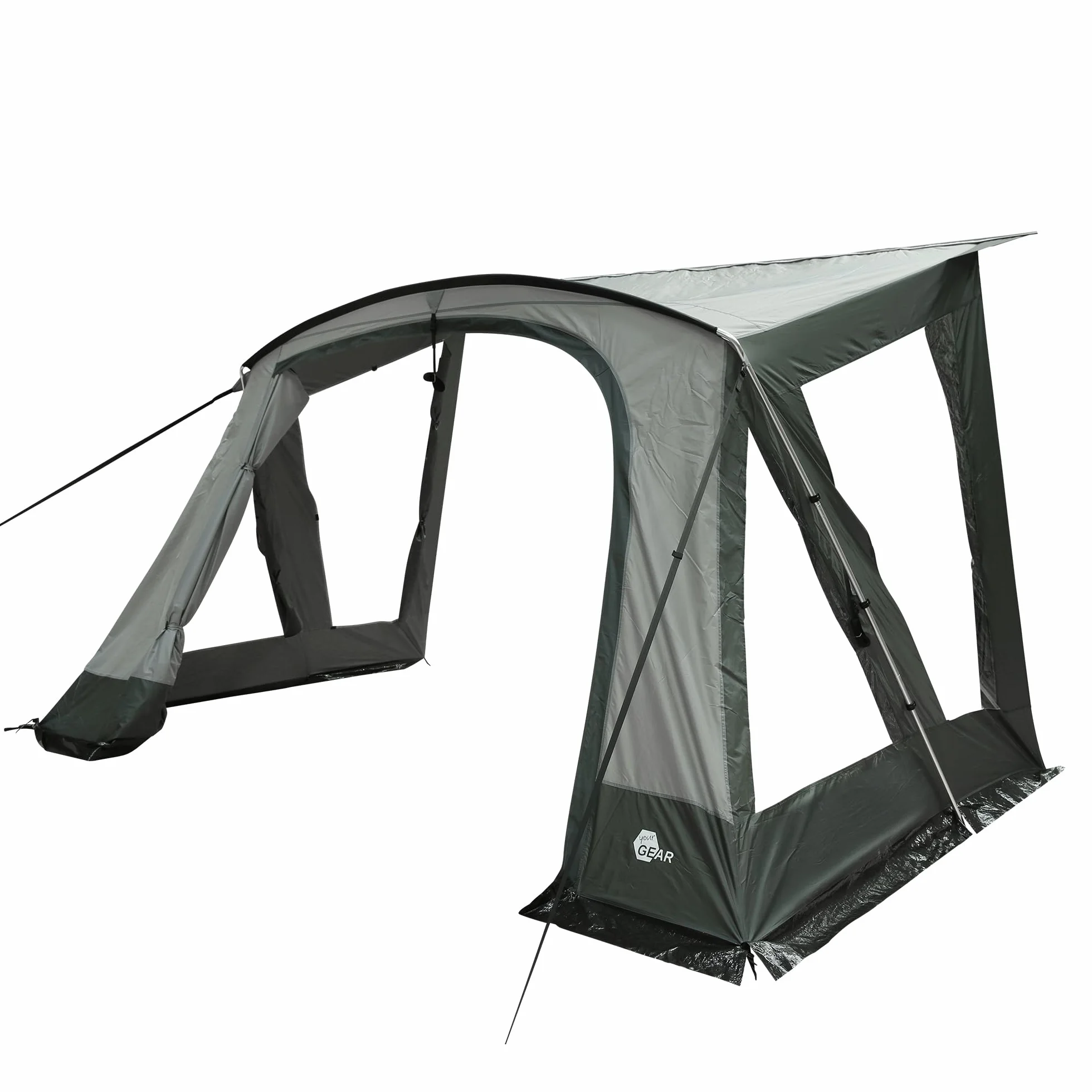 GEAR Positano 330 o 400 Toldo para caravana con 4 ventanas y puerta grande Tienda de campaña UV 50+