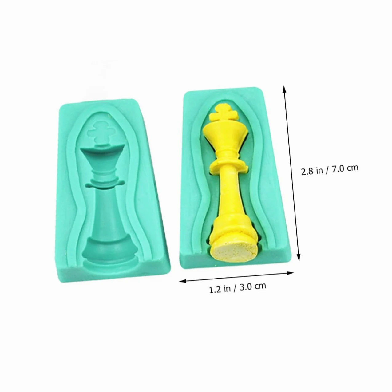 Moldes de Silicona de Ajedrez Verdes 12 Piezas para Fondant y Chocolate | Molde Tarta Ajedrez, Diseño Creativo E Innovador, para Repostería DIY y Elaboración Casera Ecológica