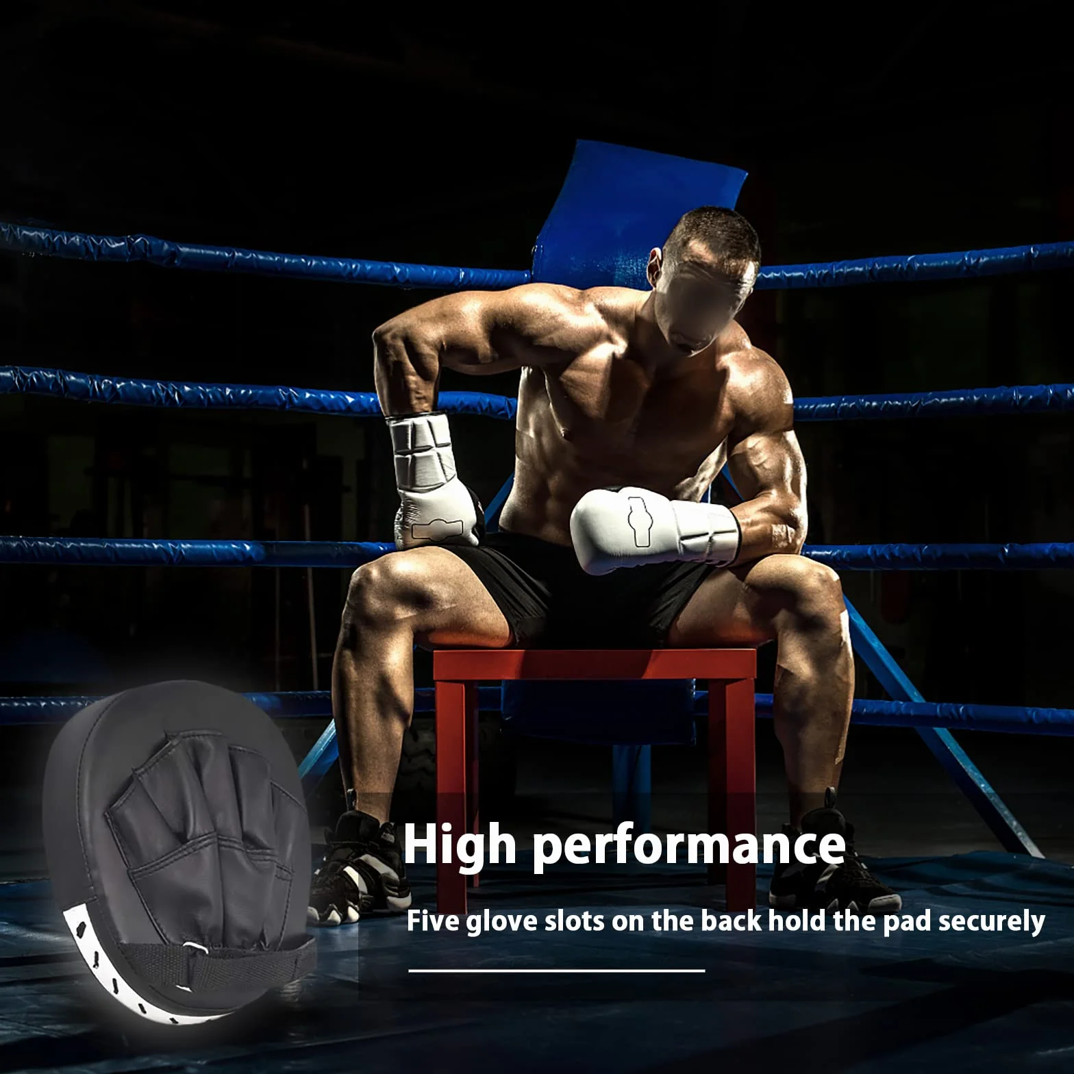 Paquete de 2 Leather Boxing Mitt Training Target Focus Punch Pad Glove Karate Muay Thai Kick MMA