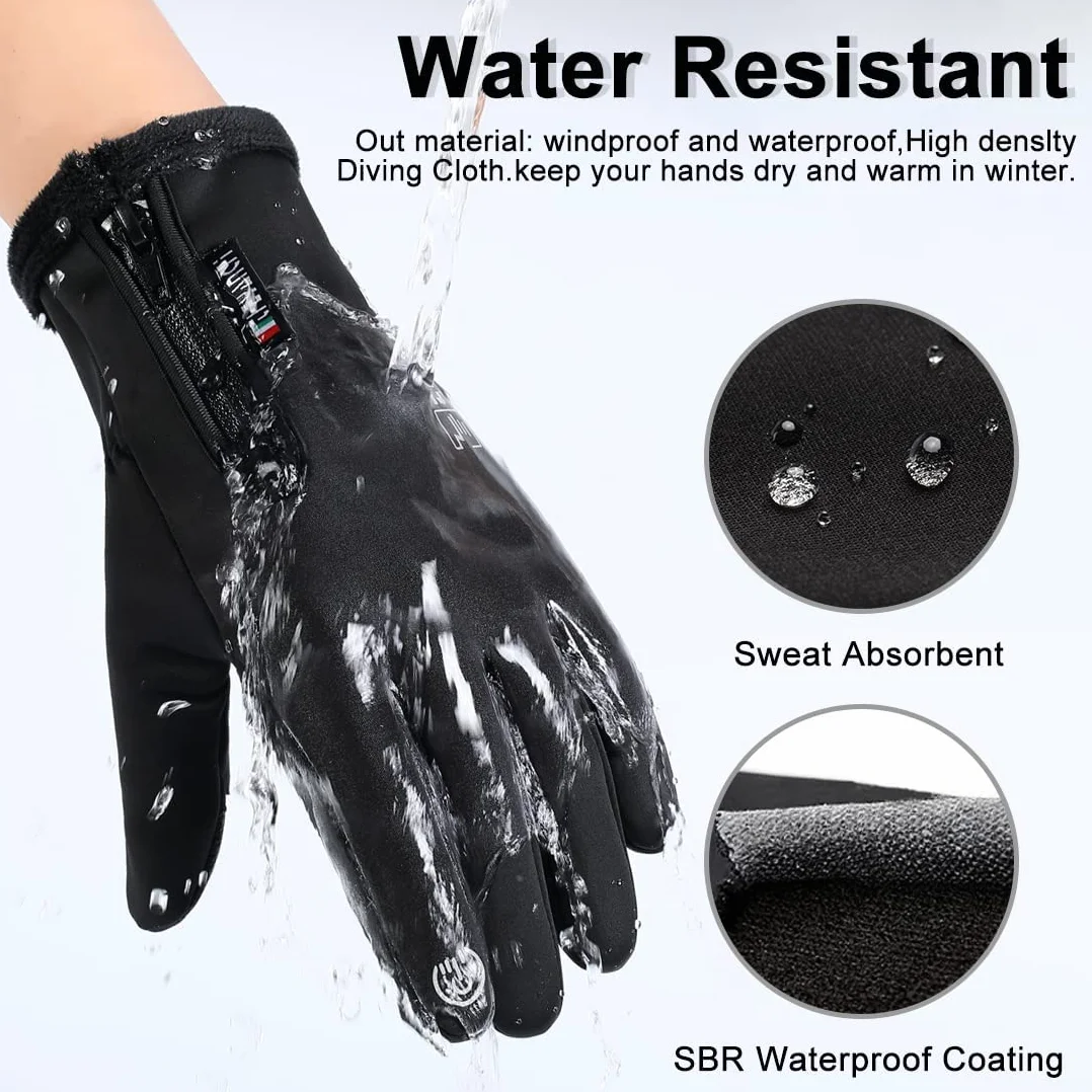NewDoar Guantes de invierno 2 dedos cortados para pesca Pantalla táctil