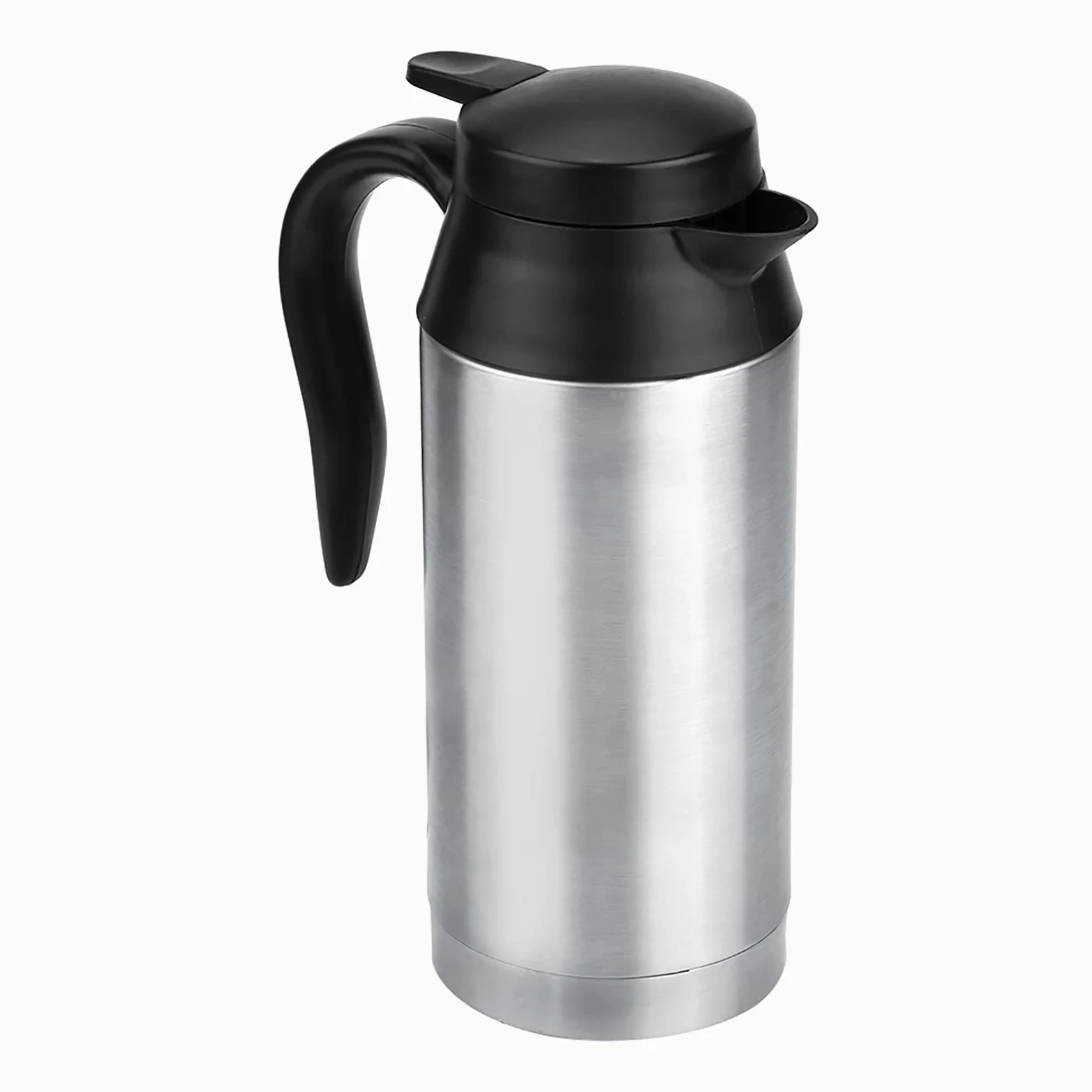 Termo eléctrico con calefacción para Coche de 12 V y 750 ml, Taza de Viaje portátil de Acero Inoxidable para café y té, para Viajes, Bebidas Calientes para Llevar