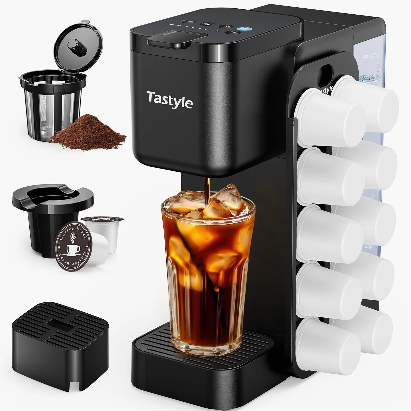 Tastyle Filtro de tierra reutilizable solo para cafetera modelo 330IC, 320IT