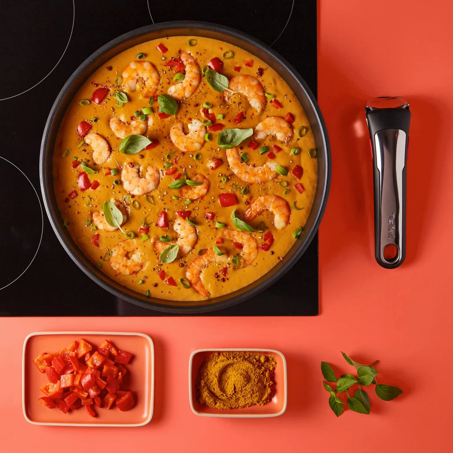 TEFAL INGENIO Preference Poele 28 cm, Induction, Inox, Empilable, Compatible lave-vaisselle, Fabriqué en France L9720602 | Batería de cocina de inducción apilable – Mango extraíble patentado – Hornear y conservar refrigerador