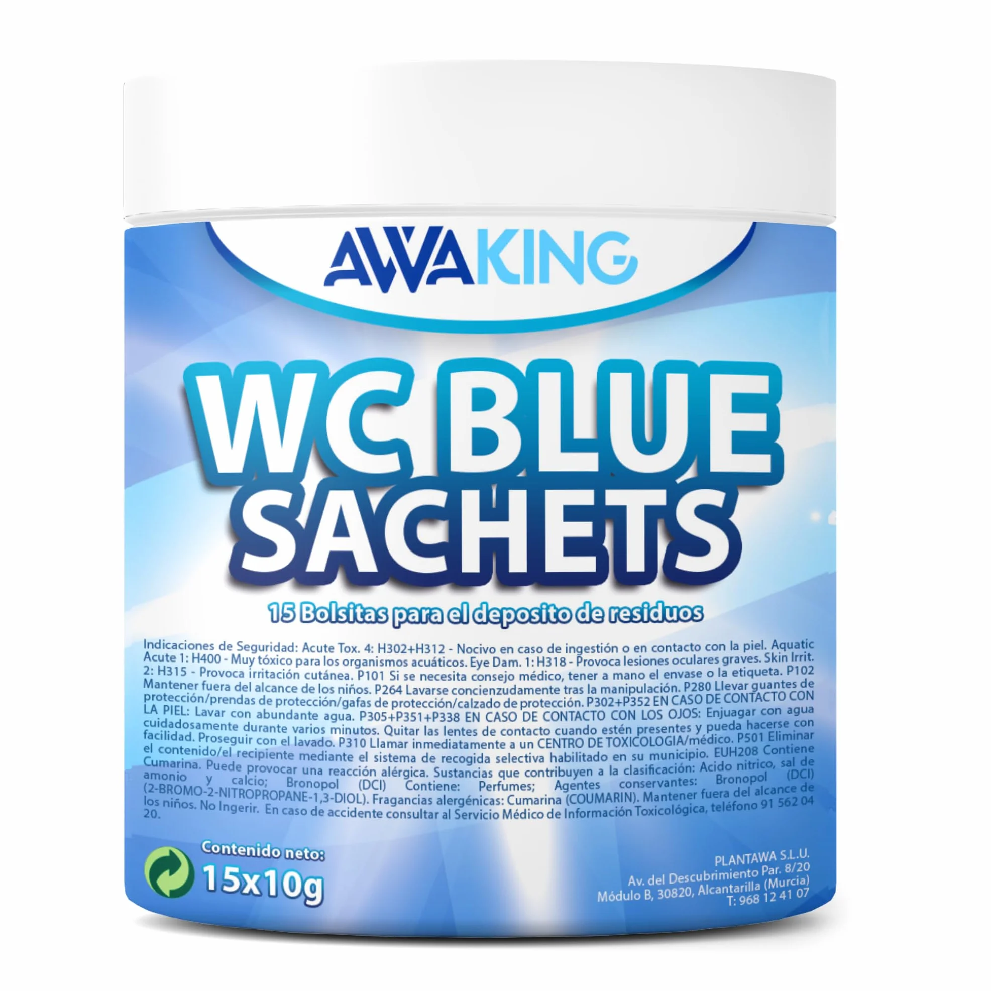Pastillas WC Quimico Autocaravana AWAKING Blue Sachets 15ud Higieniza Desodoriza Concentrada