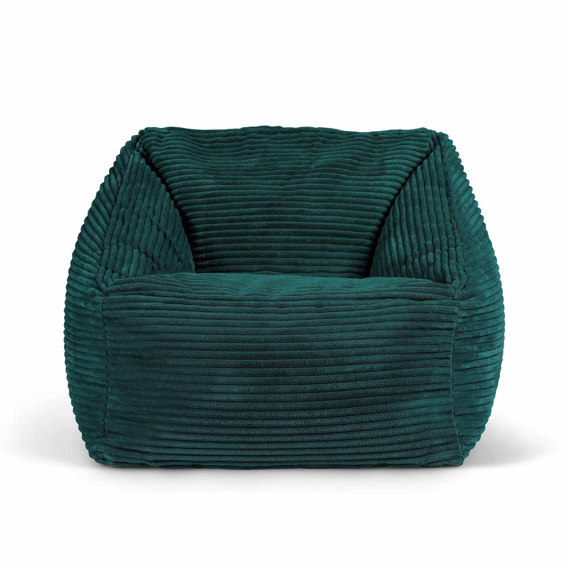 Icon Morgan Puff Infantil, Suaves y Cómodos Tela de Pana, Puff con Relleno Includio, Sillas Infantiles, Sillon Niños Infantil para Decoracion Habitacion Niña o Niño, Verde Azulado
