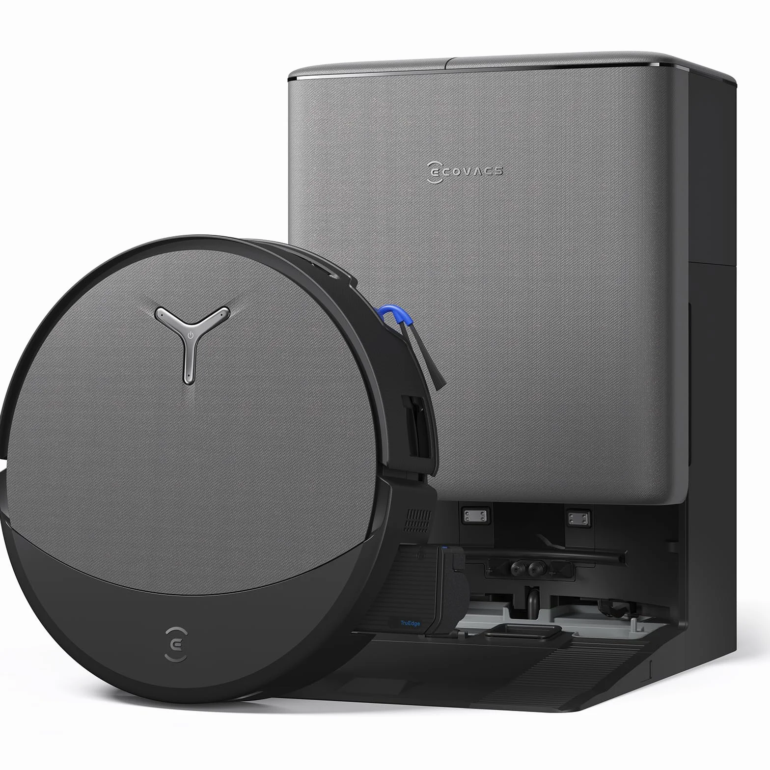 ECOVACS DEEBOT T90 Pro Omni Robot Aspirador y Mopa, 30 000 Pa, Carga PowerBoost, OZMO Roller 3.0 con Tecnología TruEdge 3.0, Aplicación Automática de la Solución de Limpieza, Agent YIKO AI, Negro