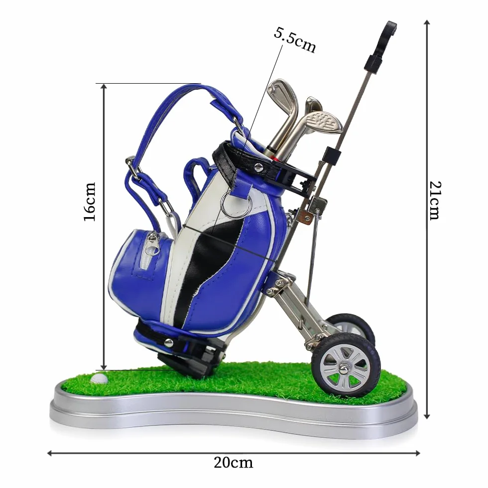 Kofull Sets de Regalo de Golf Juego de Escritorio de Mini Golf, Soporte para bolígrafos de Palo de Golf con Color Verde, Regalo de Escritorio de Oficina