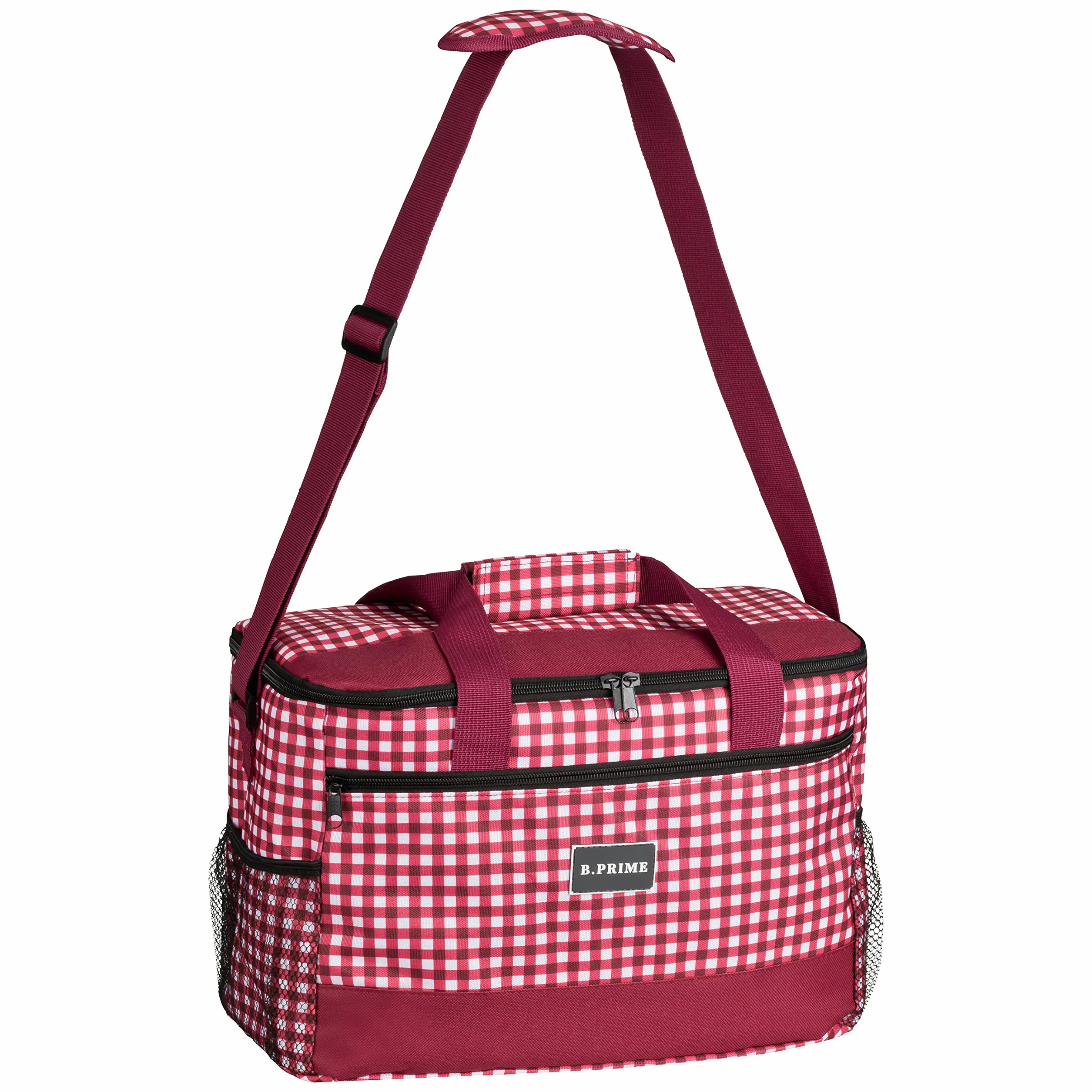 B.PRIME Classic Bolsa Nevera Isotérmica 20L 36x26x22cm para Picnic Camping Aire Libre