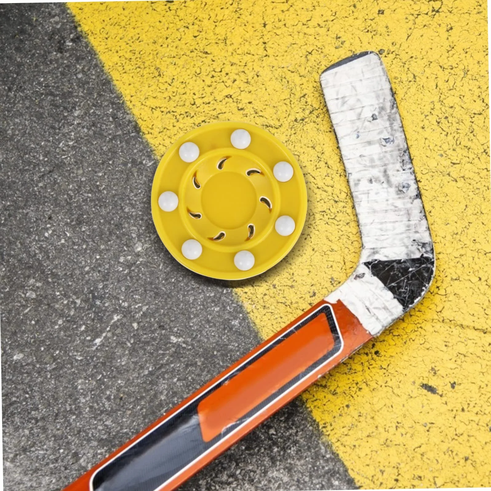 VANZACK 2 Piezas Bola de Hockey sobre Ruedas Profesional para Entrenamiento Superficies Lisas Alta Durabilidad