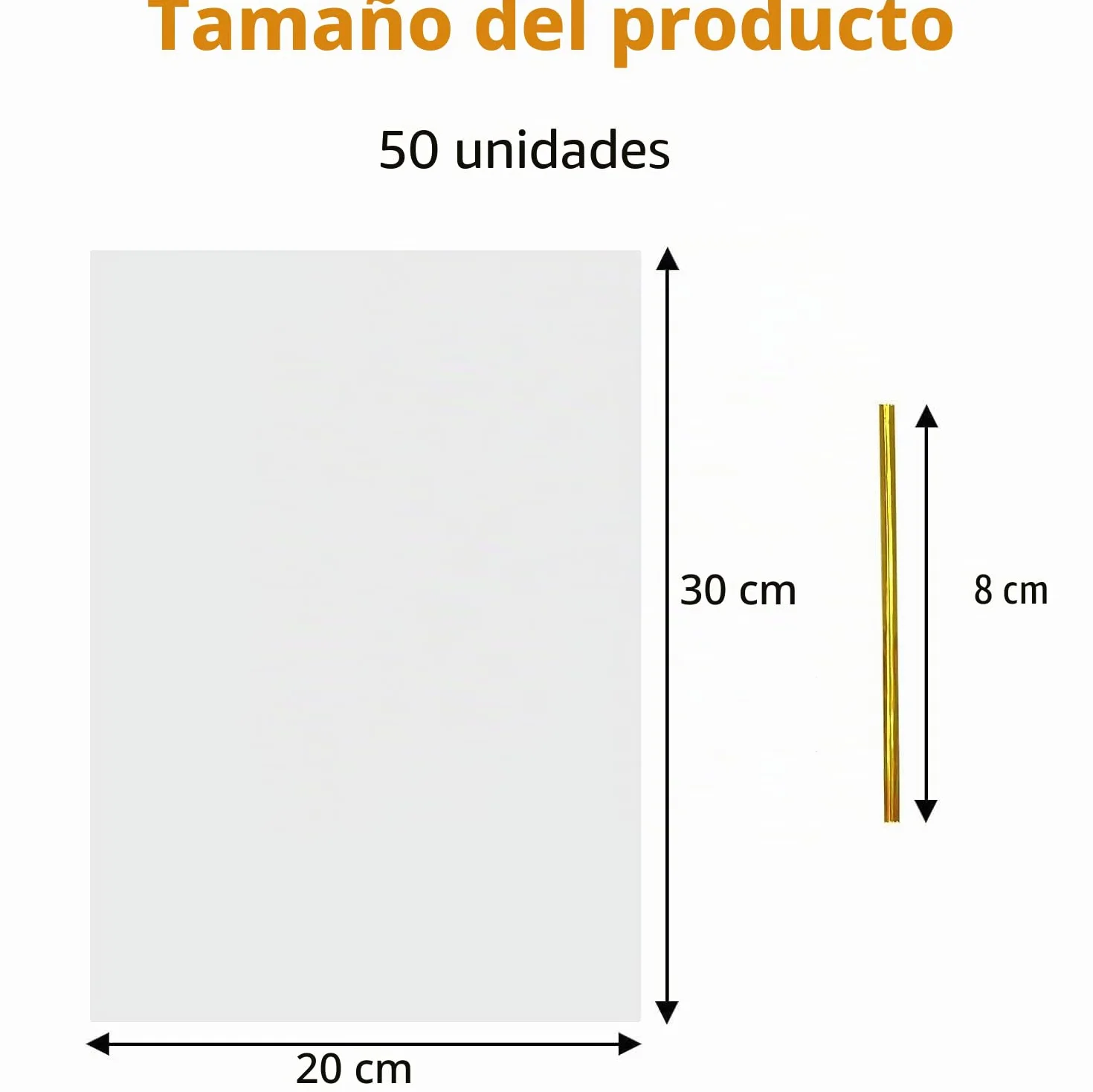Frogetu 50 Bolsas Transparentes para Chuches Cintas Metálicas,Bolsas de Chuches 20x30 cm,Bolsa Celofan Transparente,Bolsas Transparentes para Regalos,Bolsas para Chuches Cumpleaños,Bolsa Celofan