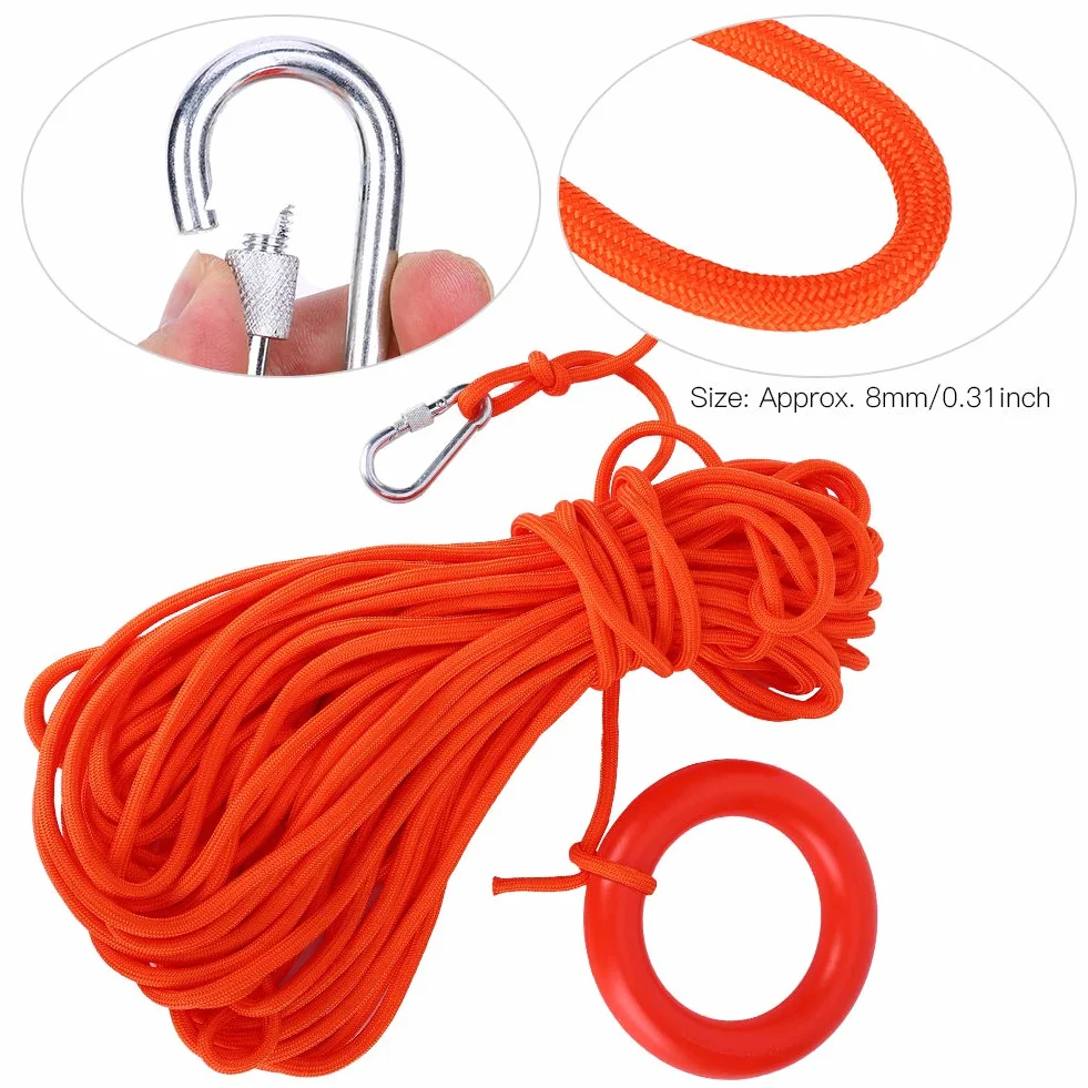 Cuerda de rescate 8 mm nailon flotante salvavidas barco seguridad buceo natación