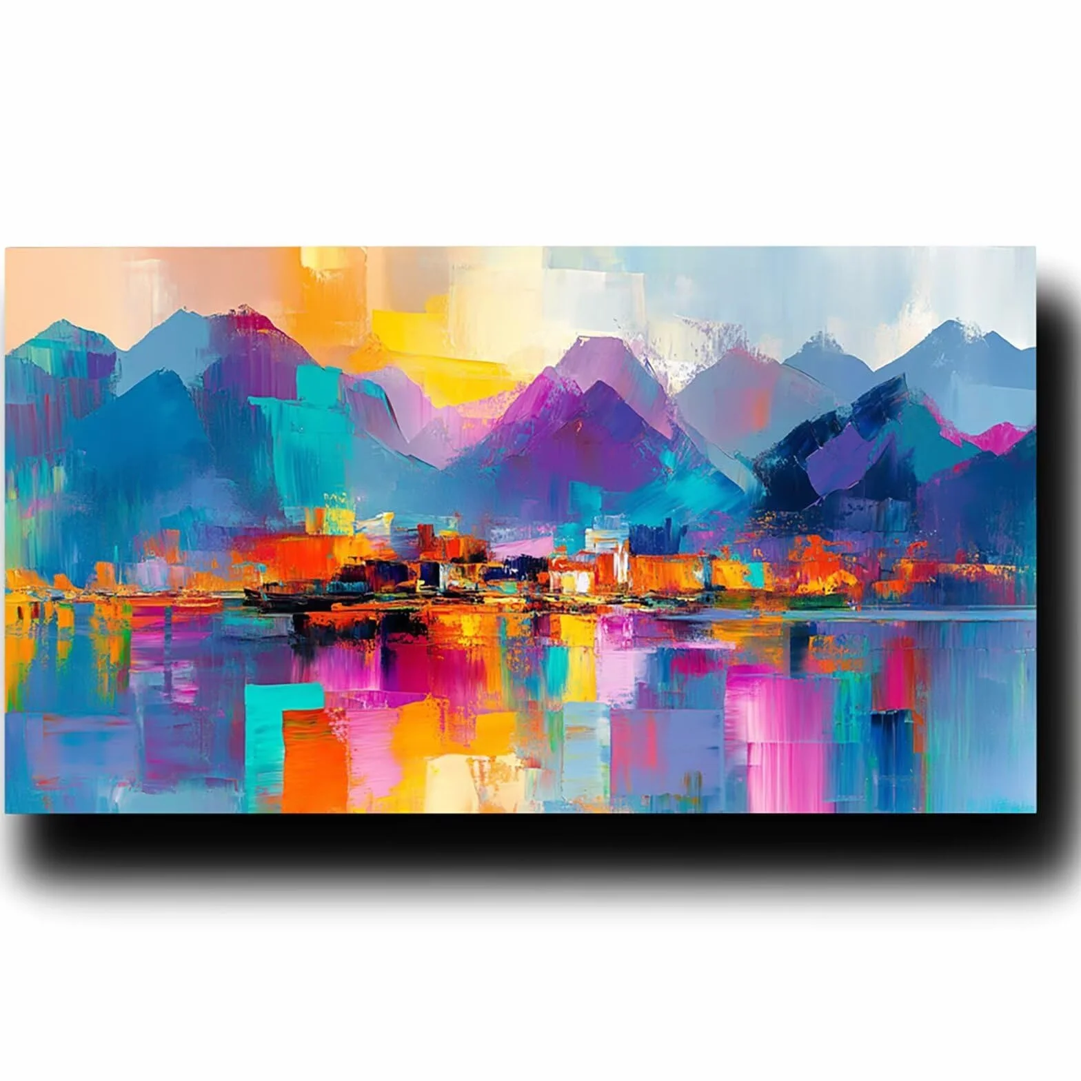 Pintar por Numeros Adultos Montaña, Pintar por Numeros Niños Kit Manualidades Adultos Paisaje Cuadros para Pintar por Numeros Pintura Acrílico, Cuadros Decoracion Salon Modernos 80X160cm 7w-R-9