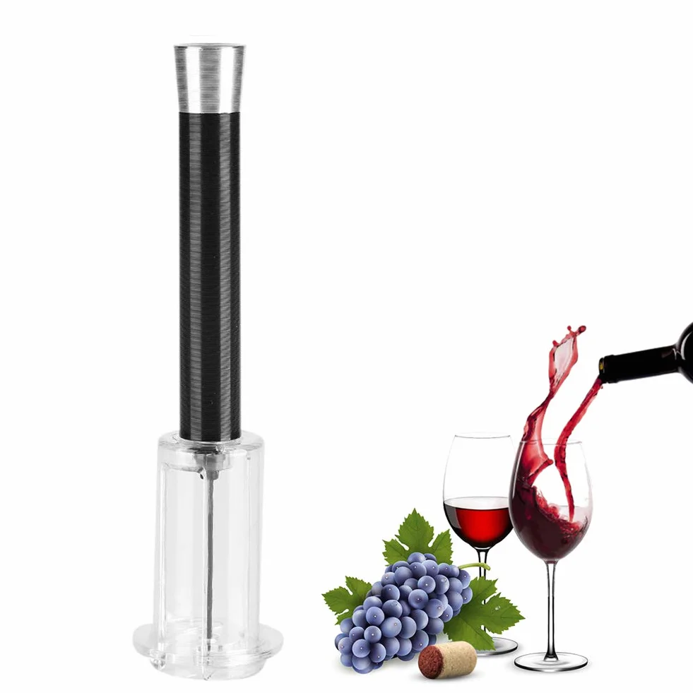 Garosa Sacacorchos de Vino Neumático, Aleación de Aluminio, Negro, 5 x 19.5cm, Herramienta para Bar y Restaurante