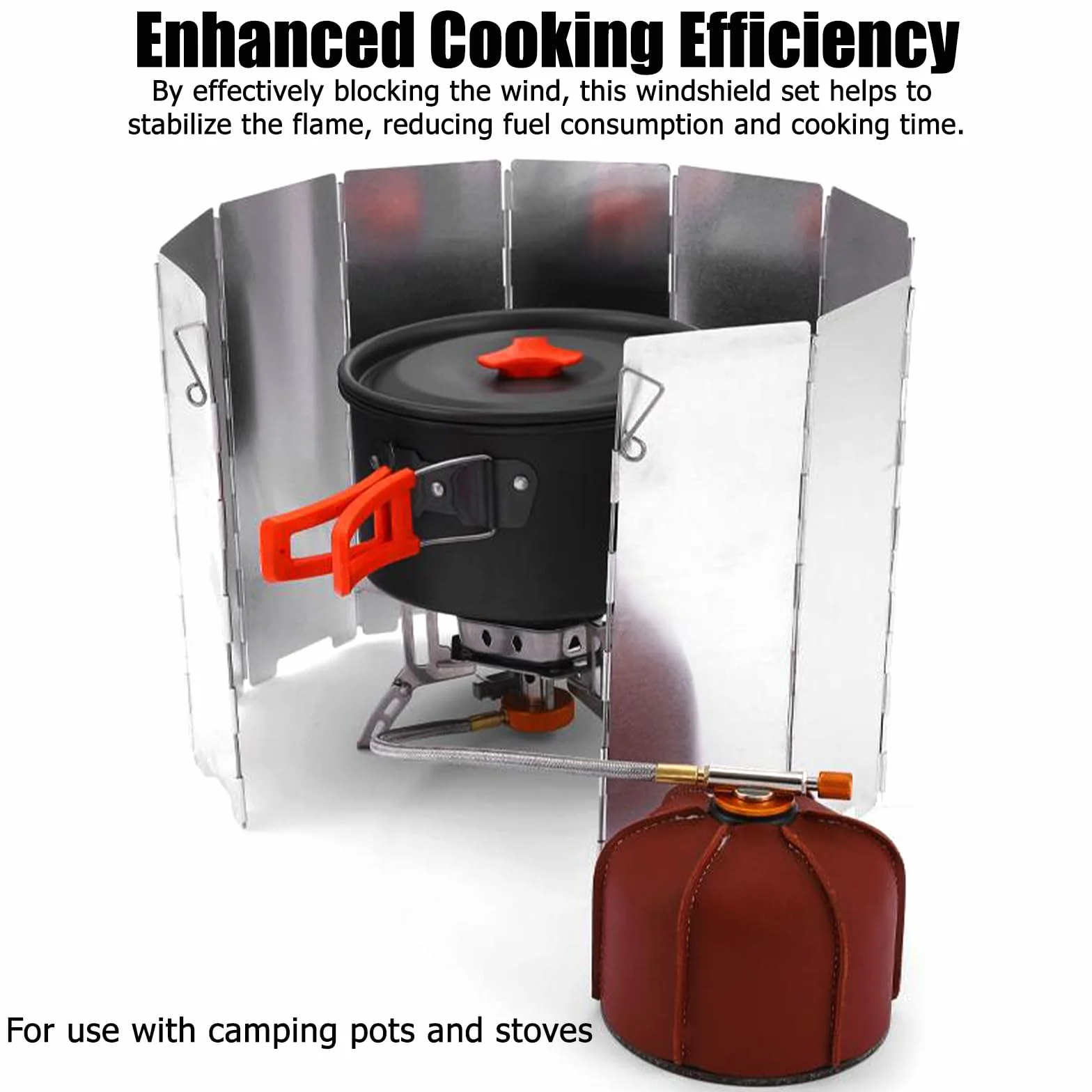 Cortavientos Plegable Cocina Camping Gas Accesorios Portátil