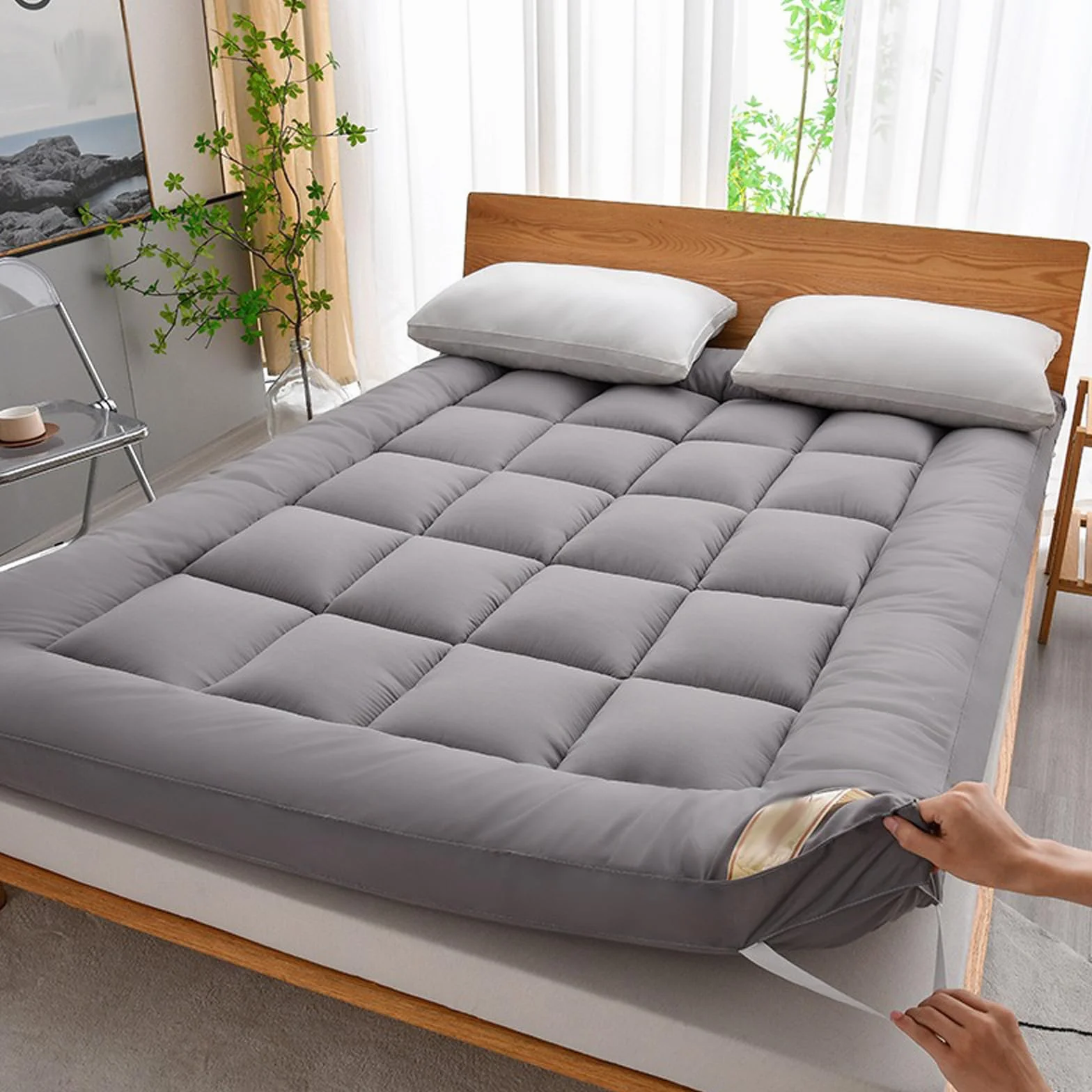 ColchóN Tatami JaponéS,ColchóN FutóN De Estilo JaponéS,ColchóN De Suelo AlgodóN,ColchóN Tatami JaponéS Plegable,Antideslizante,Multifuncional,para Dormir,Dormitorios,Camping