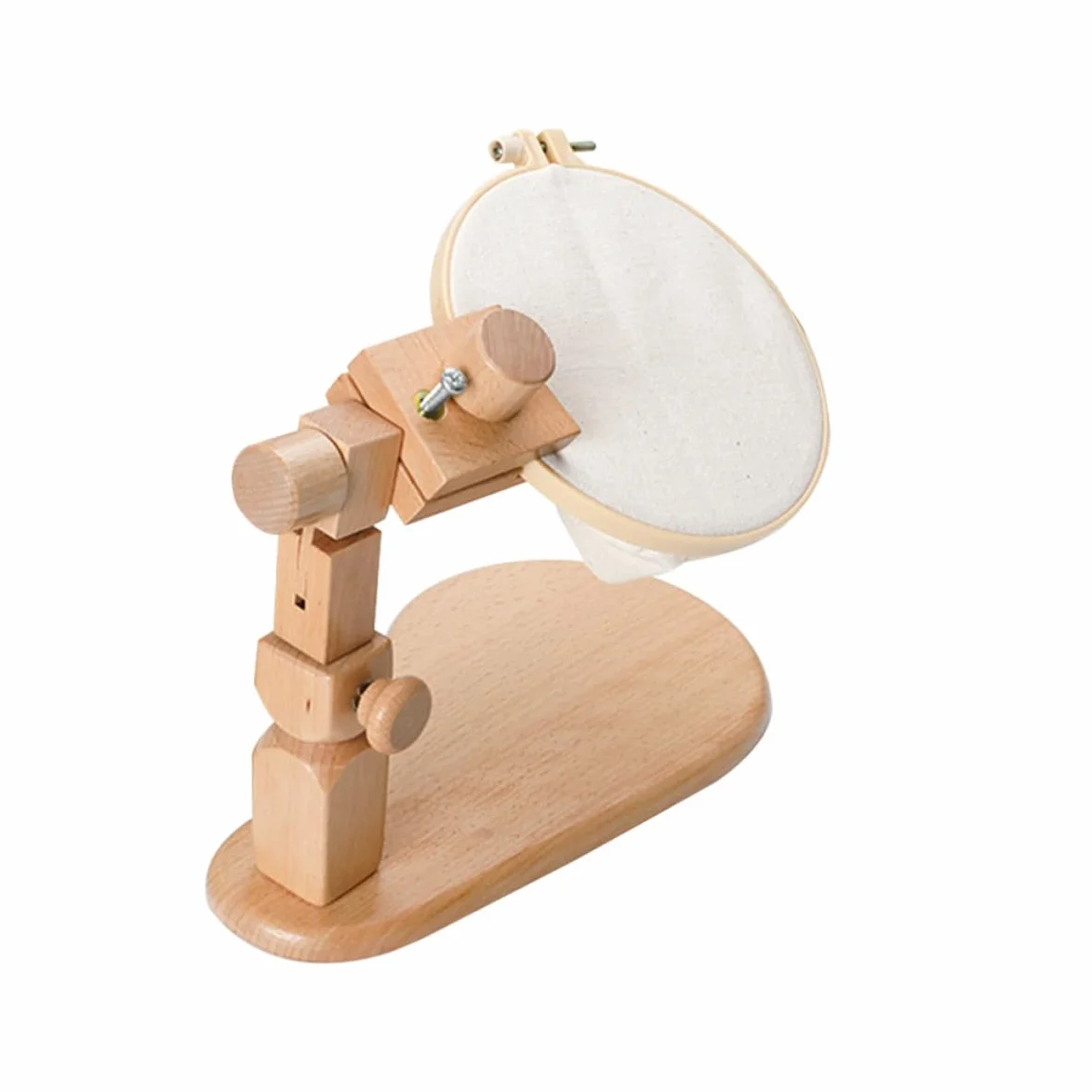 BATHVEVE Soporte de Bordado Rotación y Ajuste Fácil de Madera de Haya Ajustable Bastidor Portátil para Bordar Punto de Cruz para Mesa para Manualidades