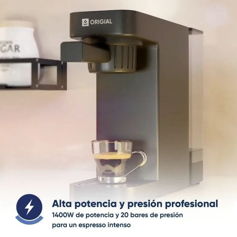 Barista Multi 3in1 Cafetera Multicápsulas 20 Bares 1400W Negra | Compatible con cápsulas Nespresso, Dolce Gusto y café molido