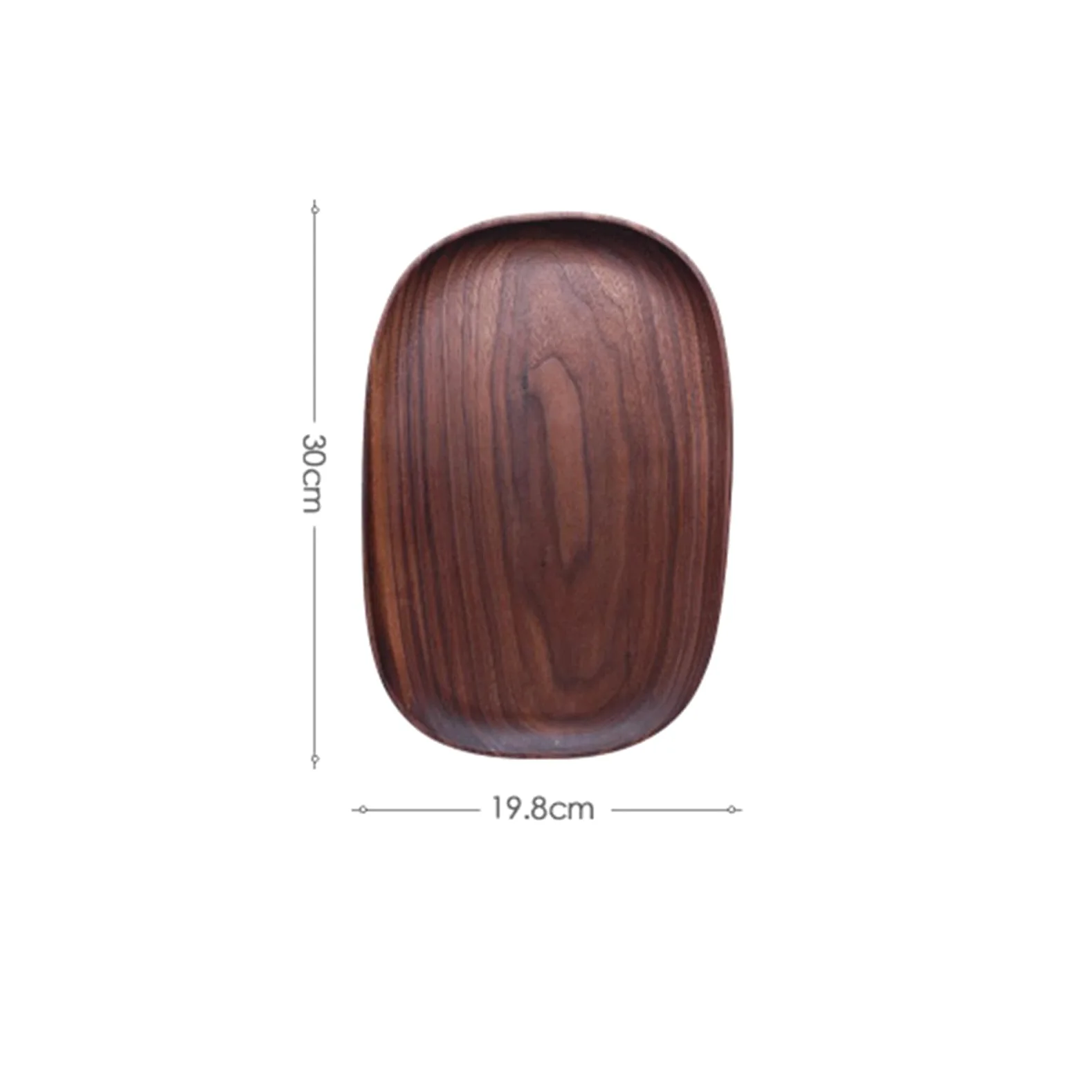 Platos Llanos Vajilla de madera maciza for el hogar Plato de cena rectangular Plato de aperitivos Plato de fruta Plato de fruta seca Plato de té de sushi hecho a mano Plato de cena de postre for cocin