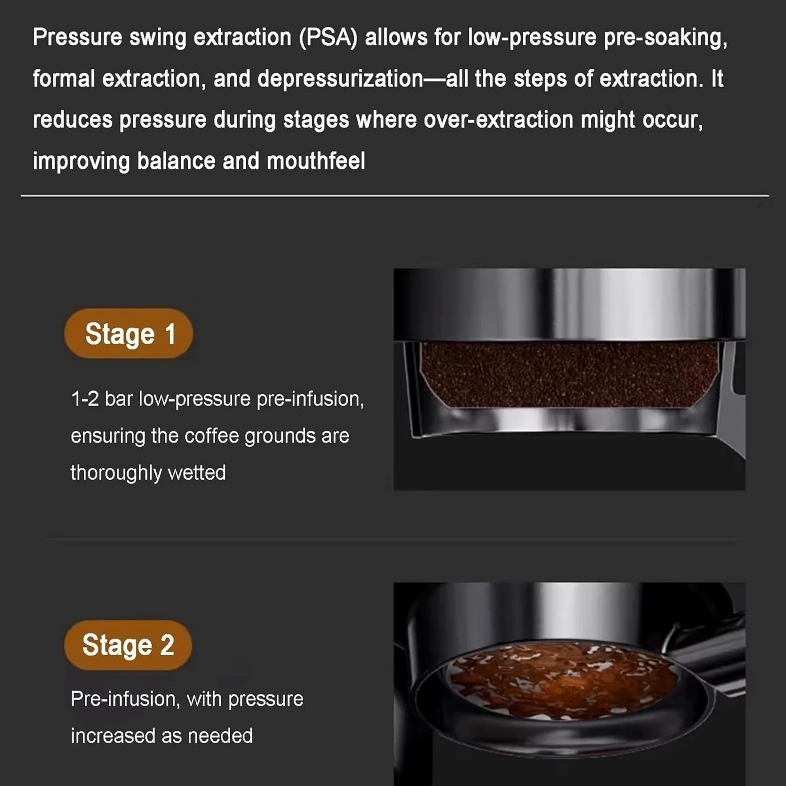 Cafetera manual, cafetera no eléctrica de acero inoxidable, presión de 1 a 16 bar, capacidad de 345 ml para uso doméstico y exterior