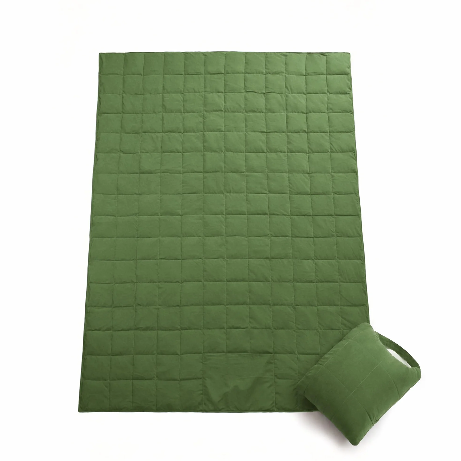 Deodar Manta de Camping termoaislante 150x200 cm Impermeable Cortaviento Cálida con Poncho Oeko-Tex Verde Militar Bolsa de Compresión
