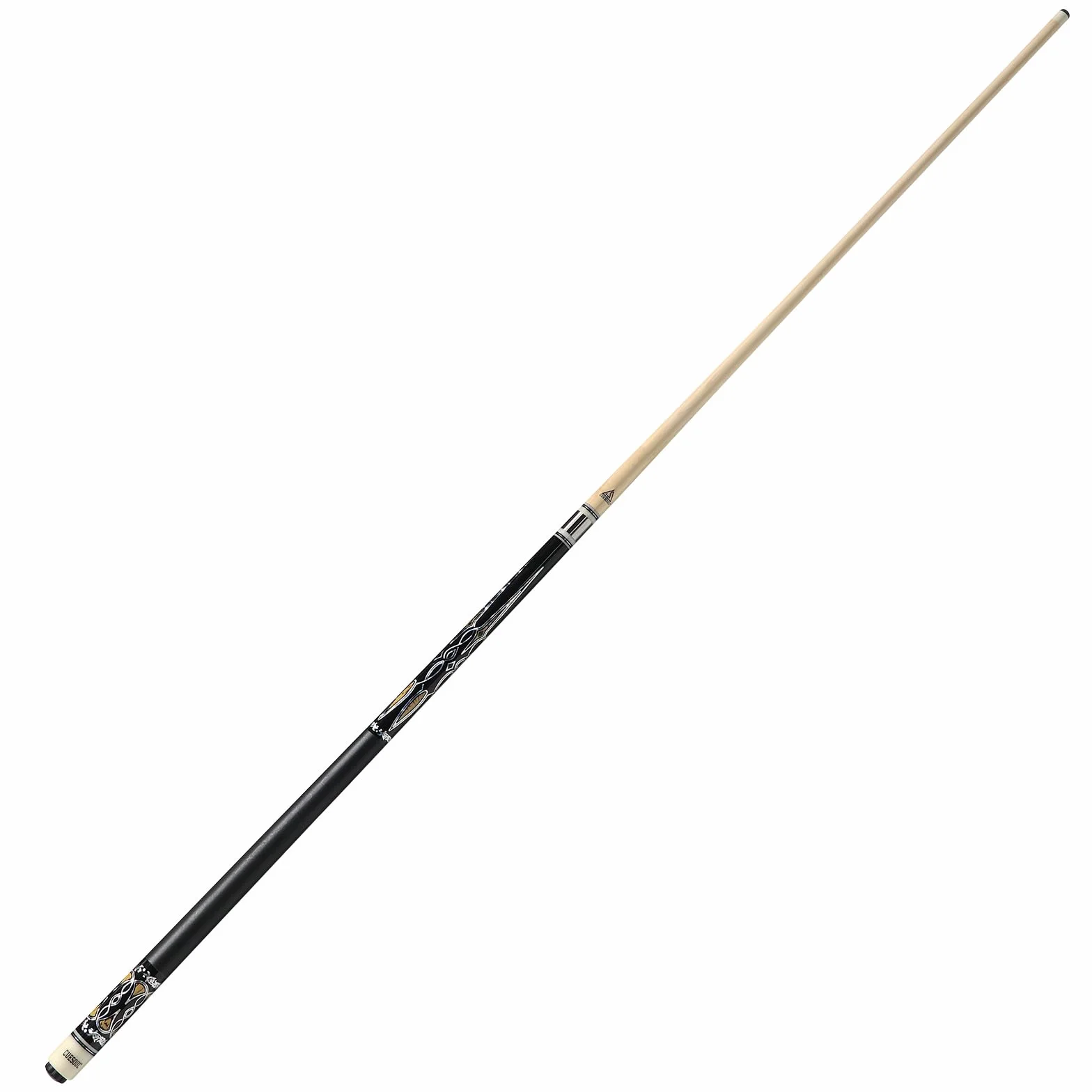 CUESOUL 58 Pulgadas Taco de Billar, Punta de 13mm, 21oz, Envoltura Irlandesa, Bolsa Azul/marrón