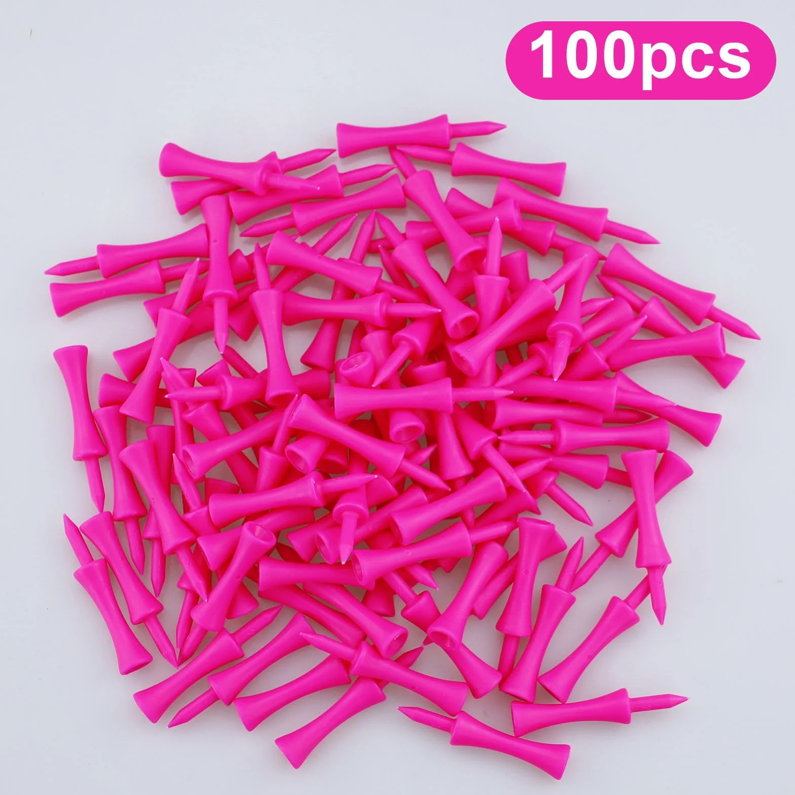 Golf Tees Rosa 100 Piezas, 57 mm Plástico (2-1/4")