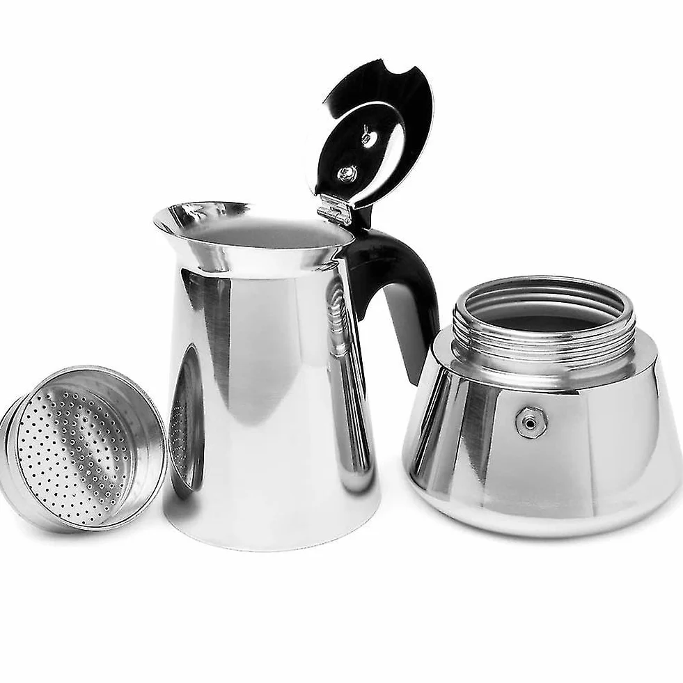 CABLEPELADO Embudo para cafetera italiana Moka, filtro de café, recipiente de repuesto de aluminio, diámetro 4,6 cm, adecuado para cafeteras con 1 taza