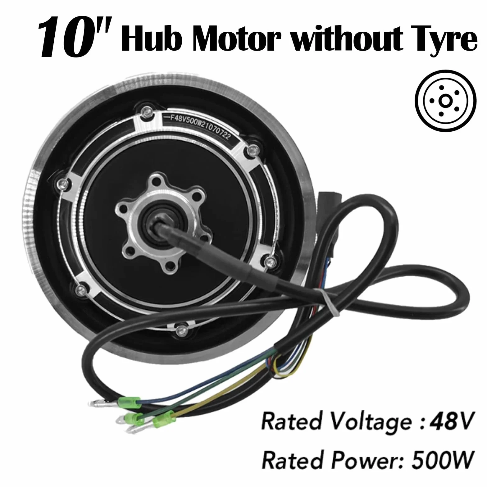 Motor de Cubo de Rueda 10 Pulgadas 48V 500W para Patinete Eléctrico Kugoo M4/M4 Pro