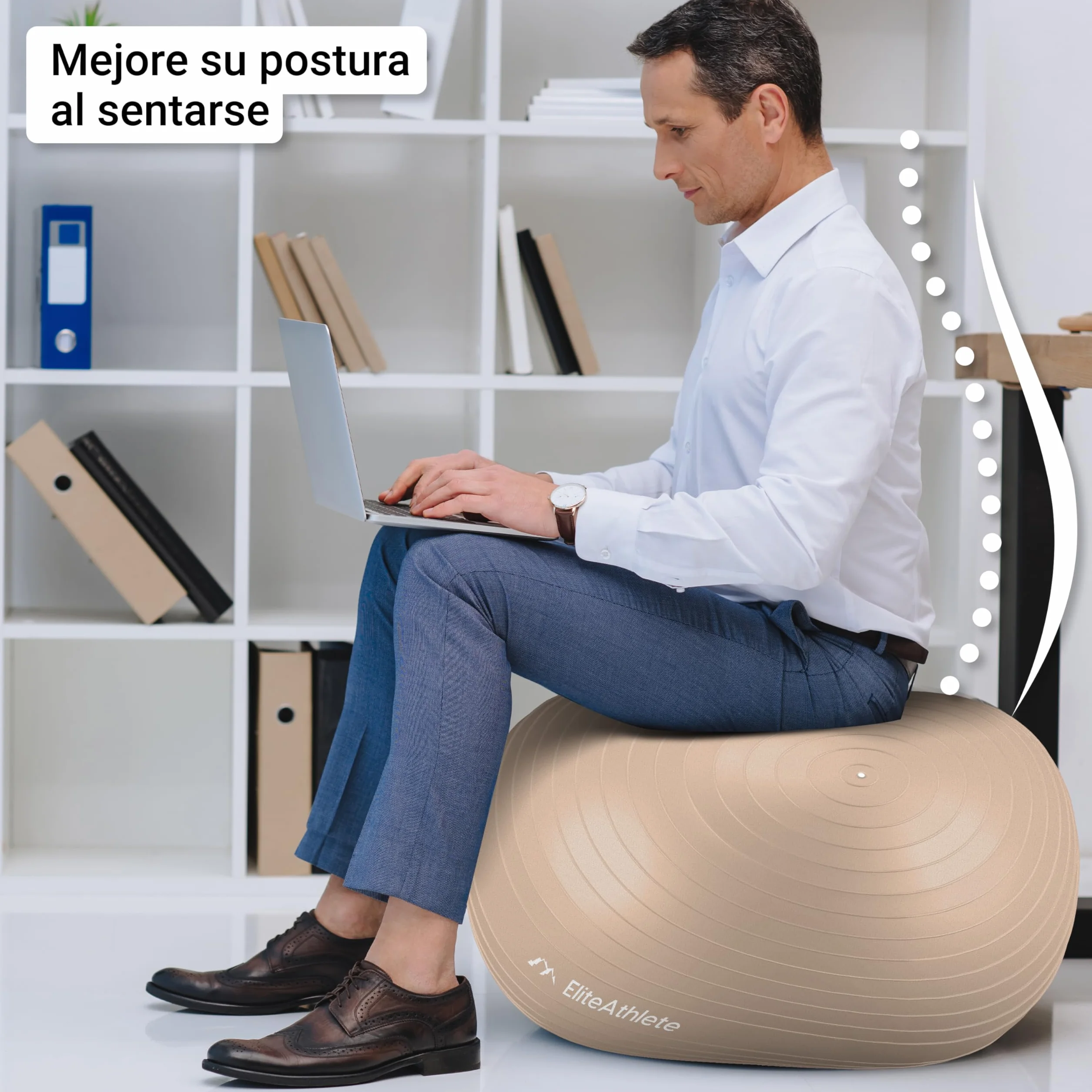 EliteAthlete Pelota de Pilates Fitball 55 cm 65 cm 75 cm 85 cm con Bomba de Aire