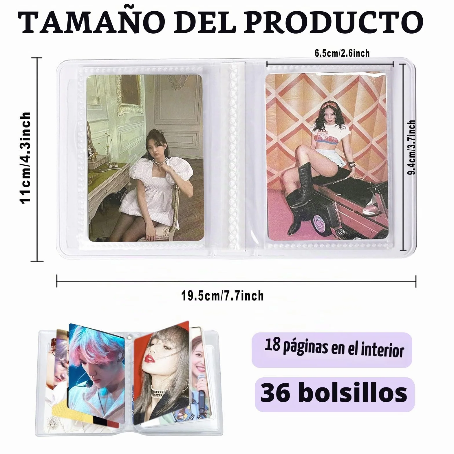 Juego De 2 Soporte Para Tarjetas Fotográficas Kpop, Mini álbum De Fotos Kpop, Photocard Holder, Mini álbumes De Fotos Con Llavero, Para Coleccionar Imágenes, Imagen