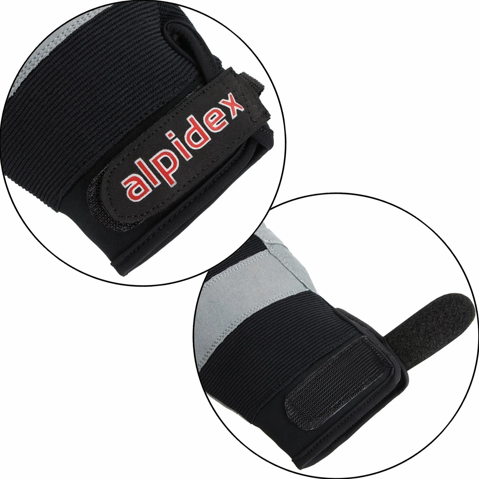 ALPIDEX Guantes de Escalada Dedo Cerrado para Ferrata