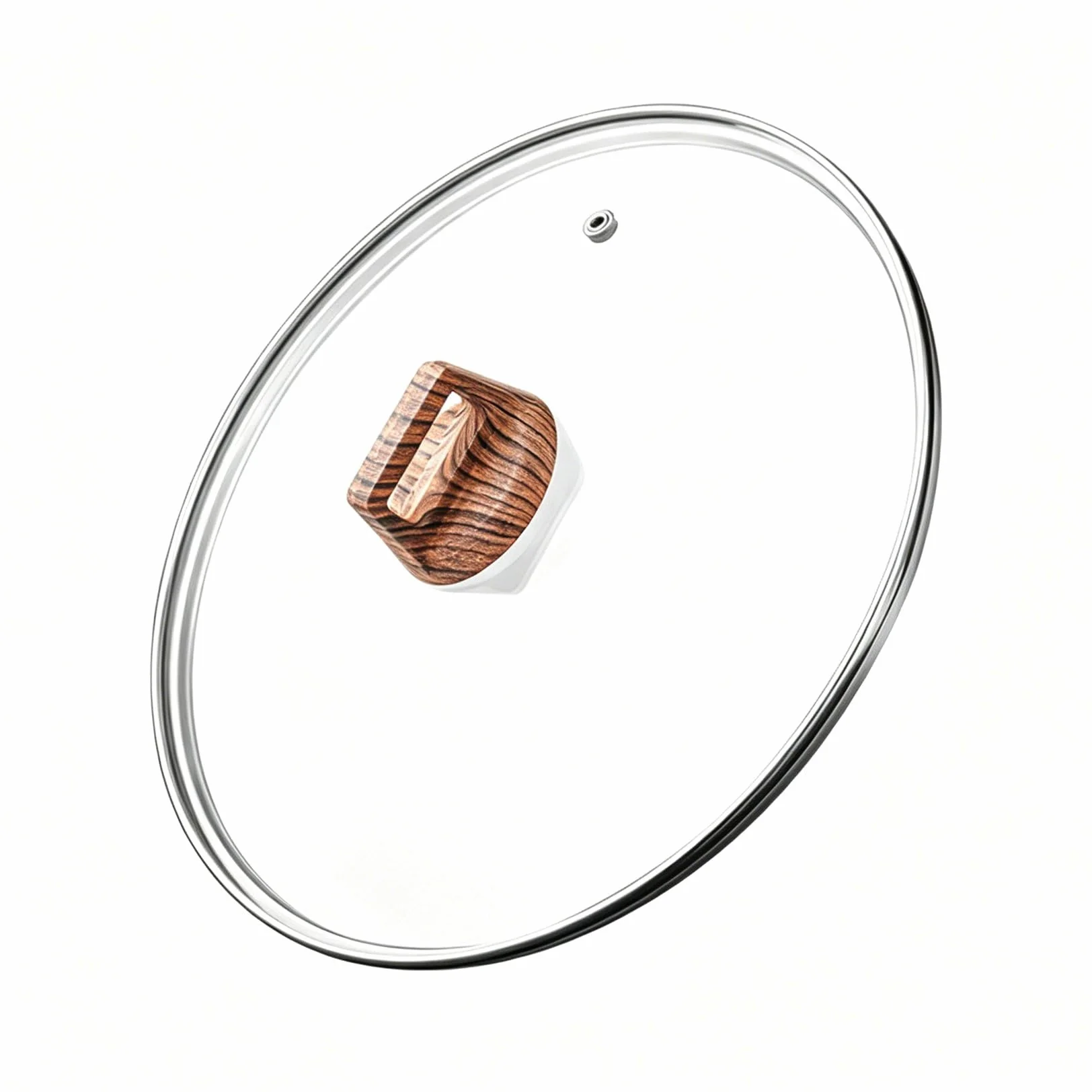 Tapa universal para ollas, sartenes y cazuelas, apta para utensilios de cocina de 16 a 32 cm de diámetro — Tapa de vidrio universal para sartén con borde ancho de acero inoxidable 26cm