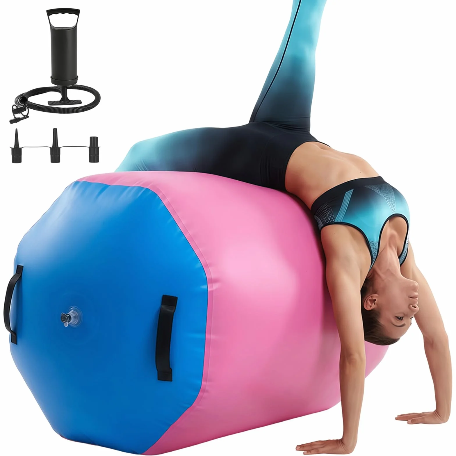 Rollo de aire inflable de PVC para yoga fitness 80 x 100 cm