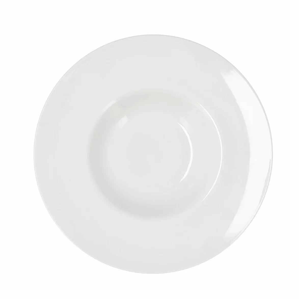 Quid Set de 6 platos risotto Select de porcelana 26,5 cm | Blanco, Porcelana, formato redondo, acabado brillo, 26,5 cm, 6 piezas, apilable, apto para microondas, apto para frigorífico